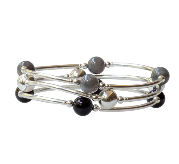 8mm Sterling Silver Blessing Bracelet