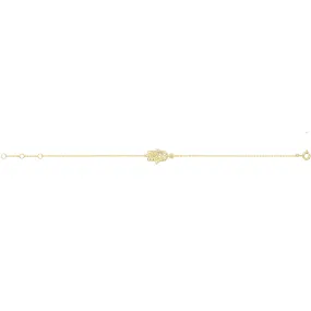 9CT GOLD FILIGREE HAMSA CHAIN BRACELET