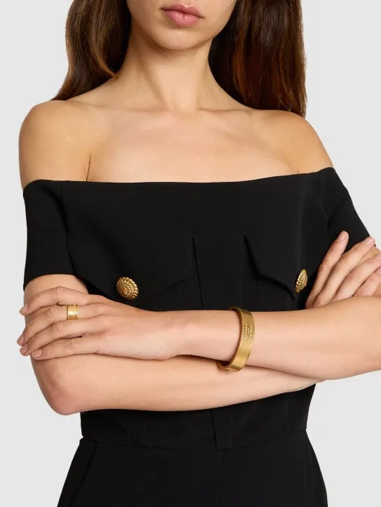 Balmain   Signature tubular brass bracelet 