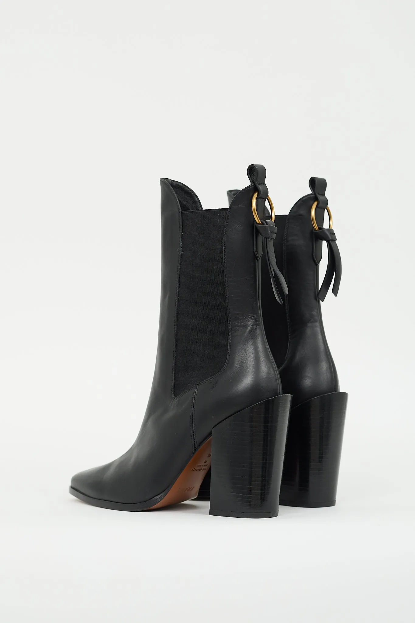 Black Leather Le Manhattan Boot