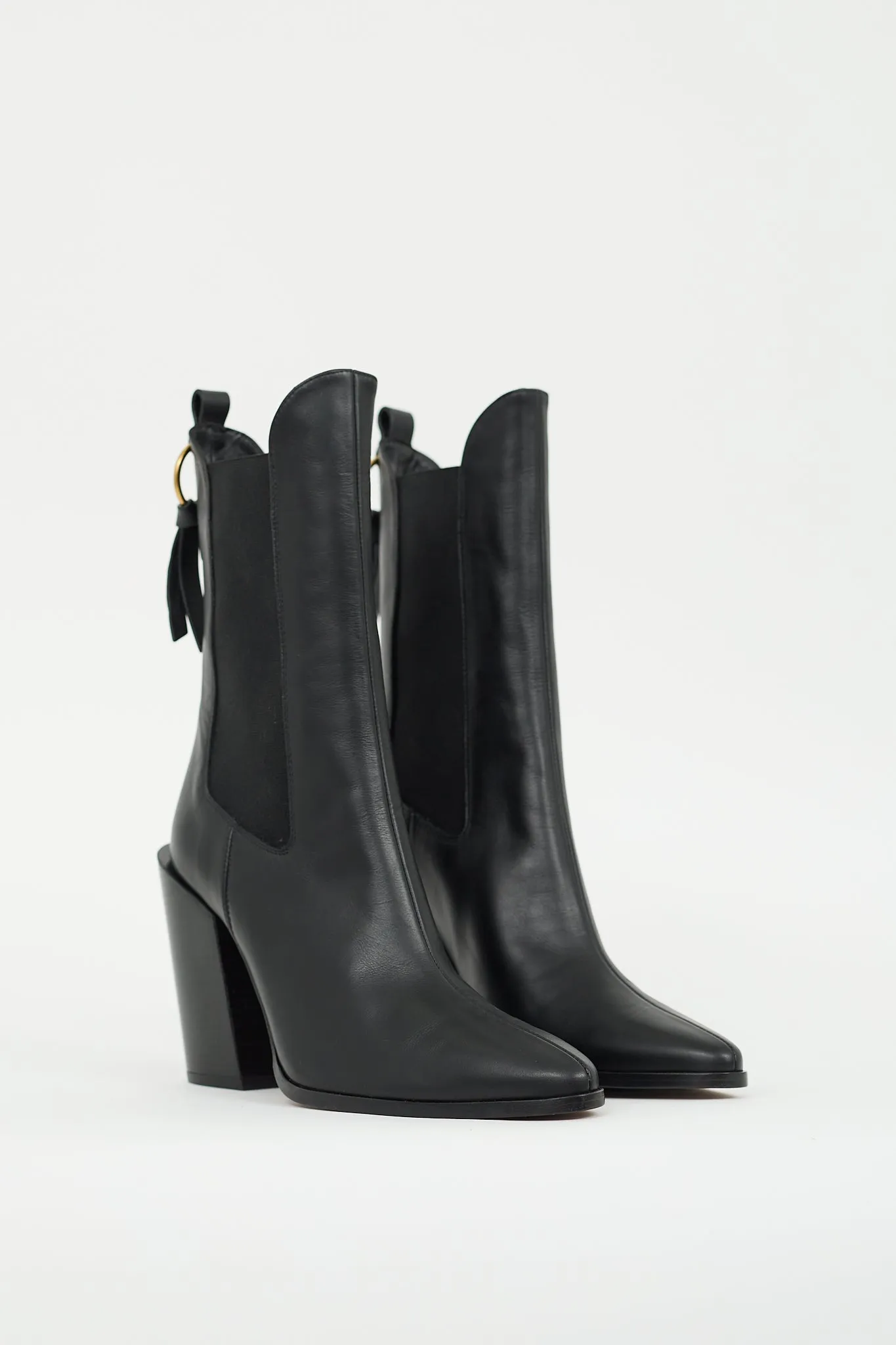Black Leather Le Manhattan Boot