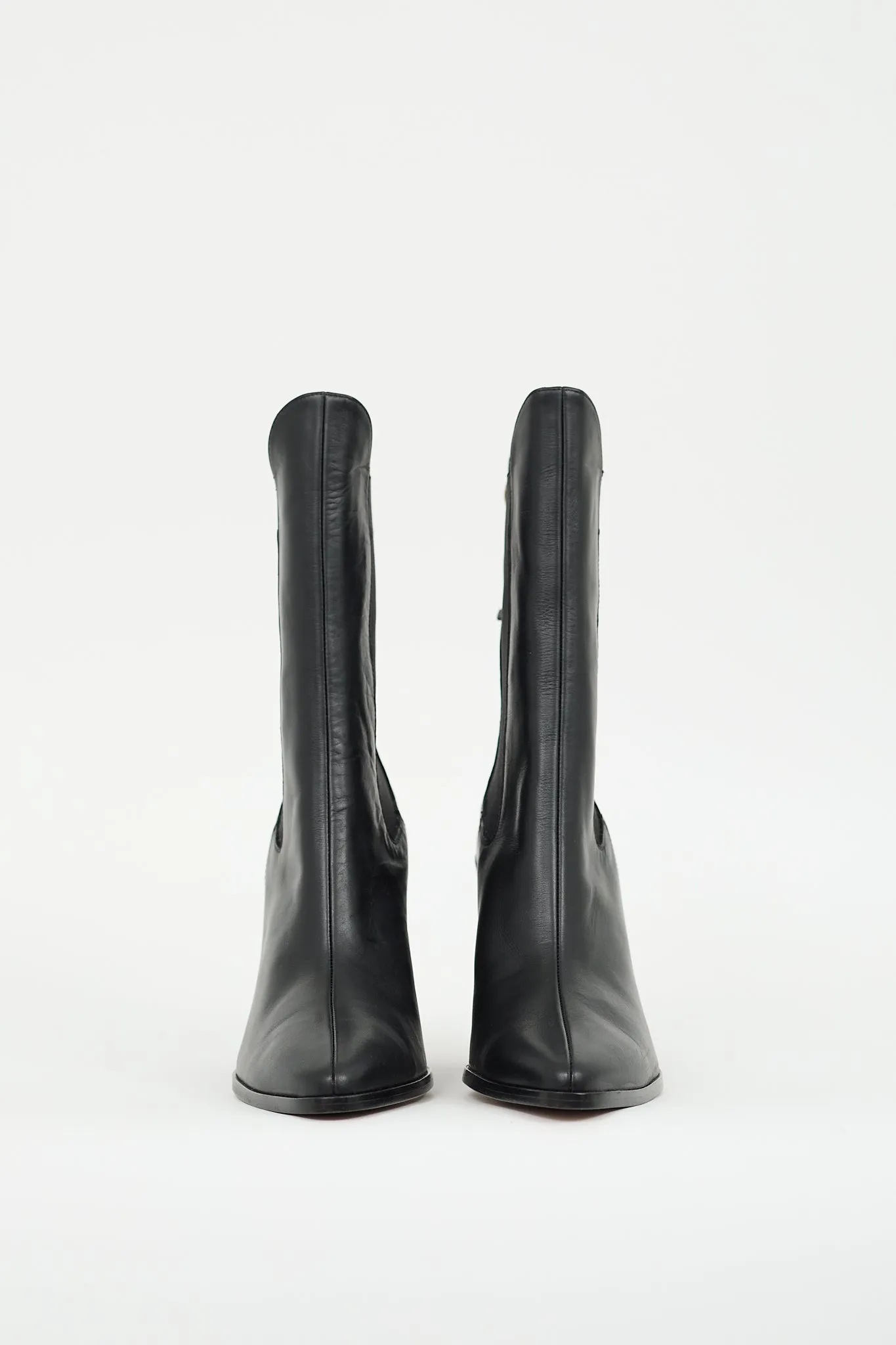 Black Leather Le Manhattan Boot