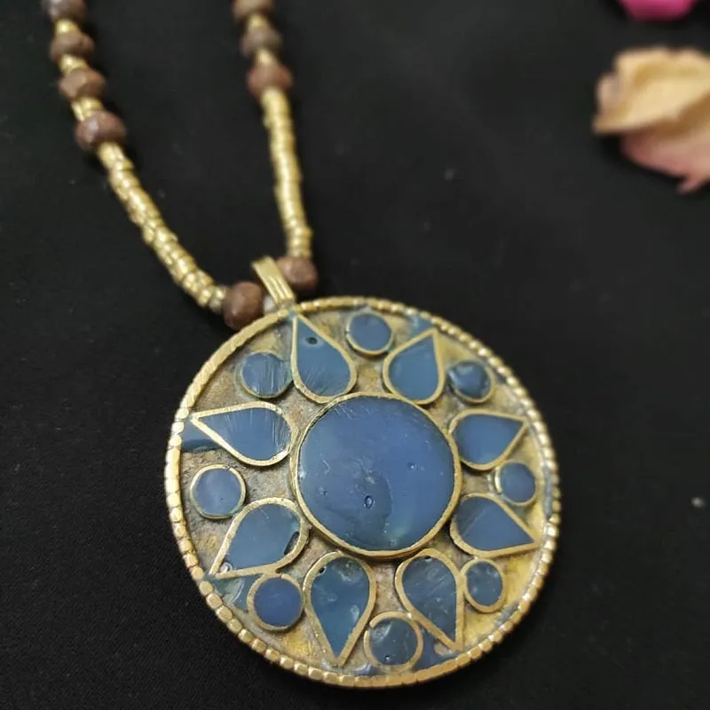 Blue Stone Pendant Necklace