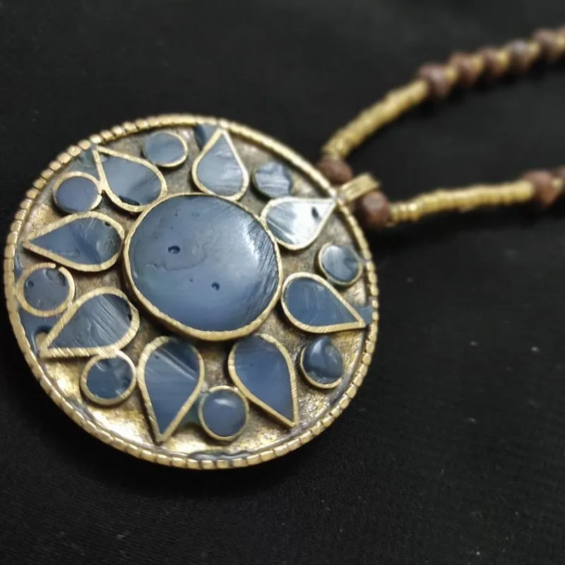 Blue Stone Pendant Necklace