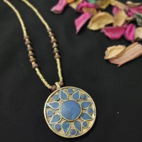 Blue Stone Pendant Necklace