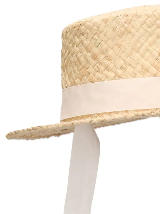 Bonpoint   Rafia bucket hat w/ straps 