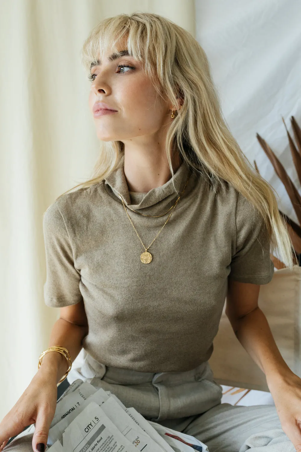 Box choker gold plated (36cm)