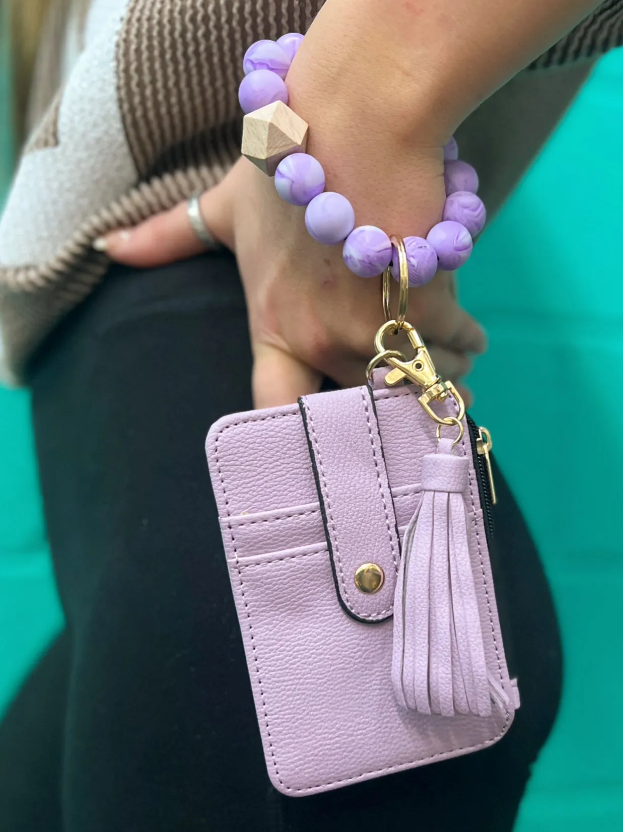 Bracelet Card Holder Wristlet Keychain - 8 Colors Available*
