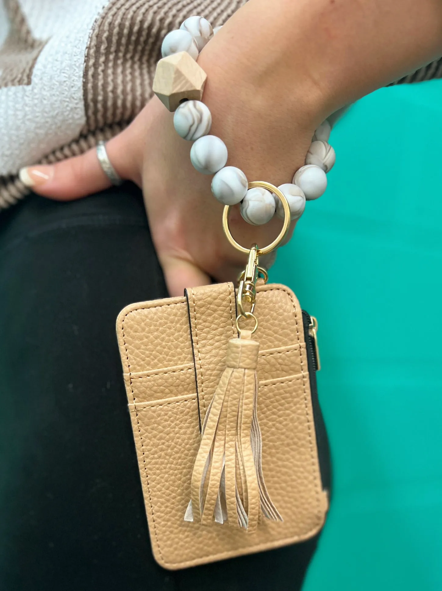 Bracelet Card Holder Wristlet Keychain - 8 Colors Available*