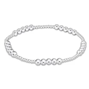 Classic Blissful Pattern 2mm Bracelet 4mm Sterling