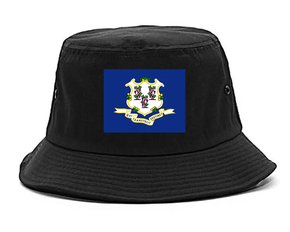 Connecticut State Flag CT Chest Mens Bucket Hat