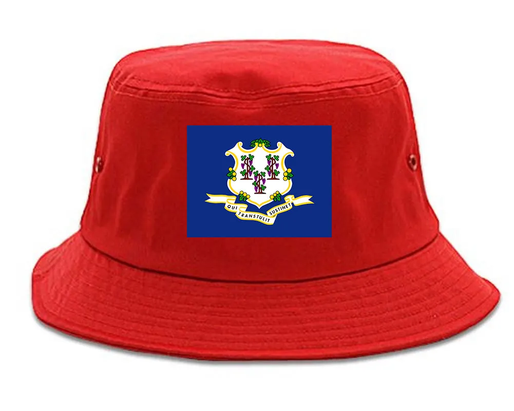 Connecticut State Flag CT Chest Mens Bucket Hat