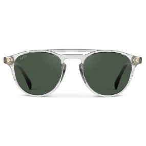 EASTON Men's Round Trendy Sunglasses in Clear Gloss by WMP Eyewear