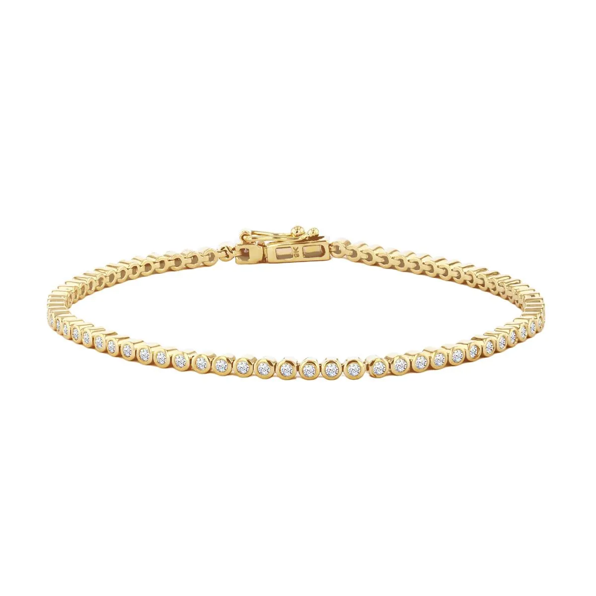 Everyday Diamonds Collection 1.00ct Diamond Rubover Tennis Bracelet | 9K Yellow Gold