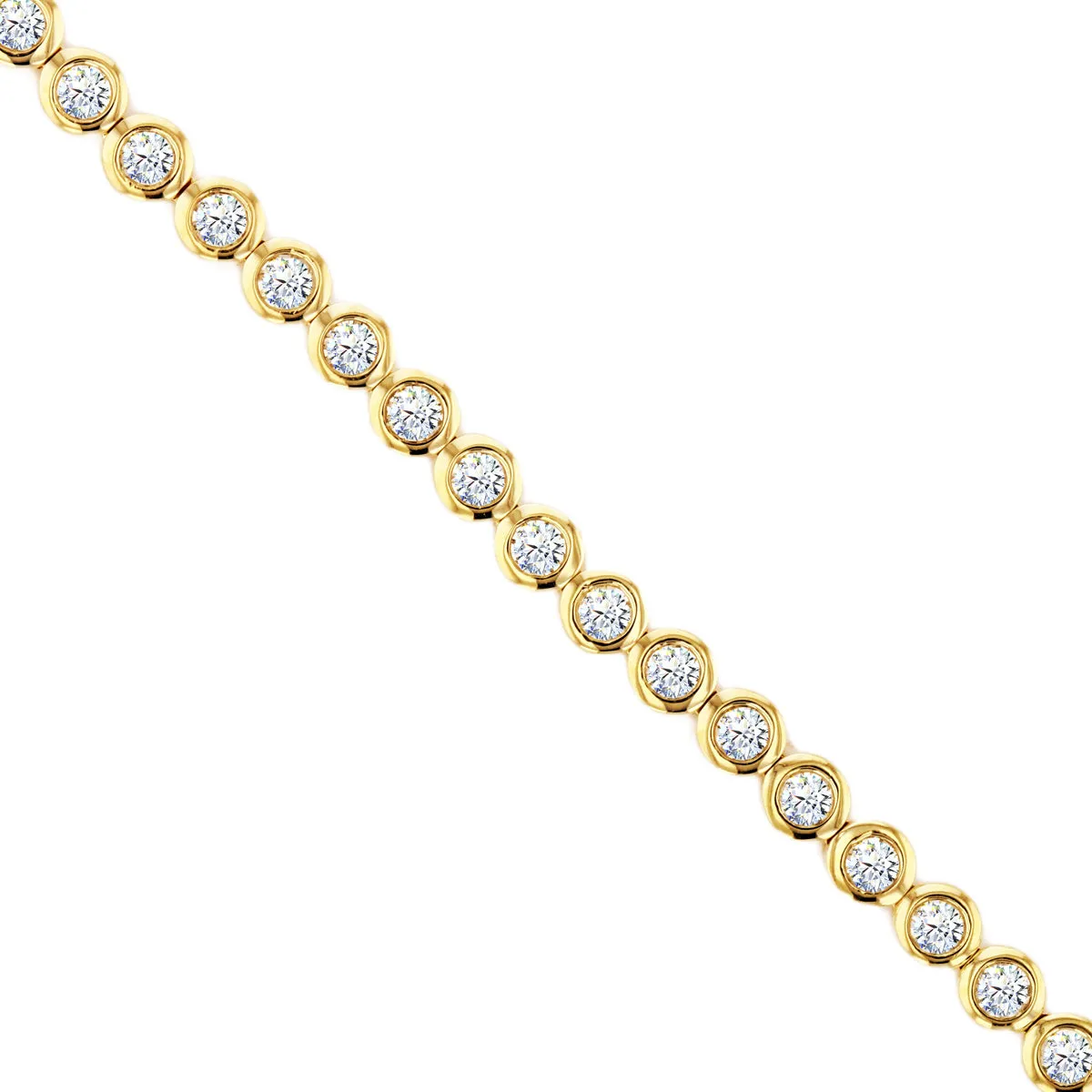 Everyday Diamonds Collection 1.00ct Diamond Rubover Tennis Bracelet | 9K Yellow Gold