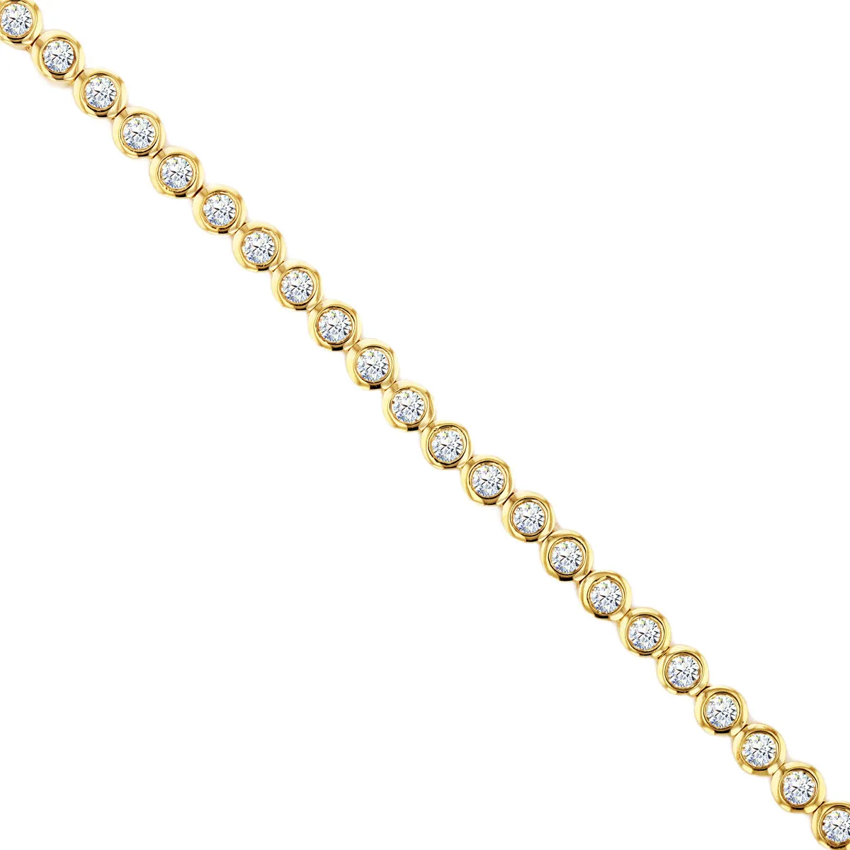 Everyday Diamonds Collection 1.00ct Diamond Rubover Tennis Bracelet | 9K Yellow Gold