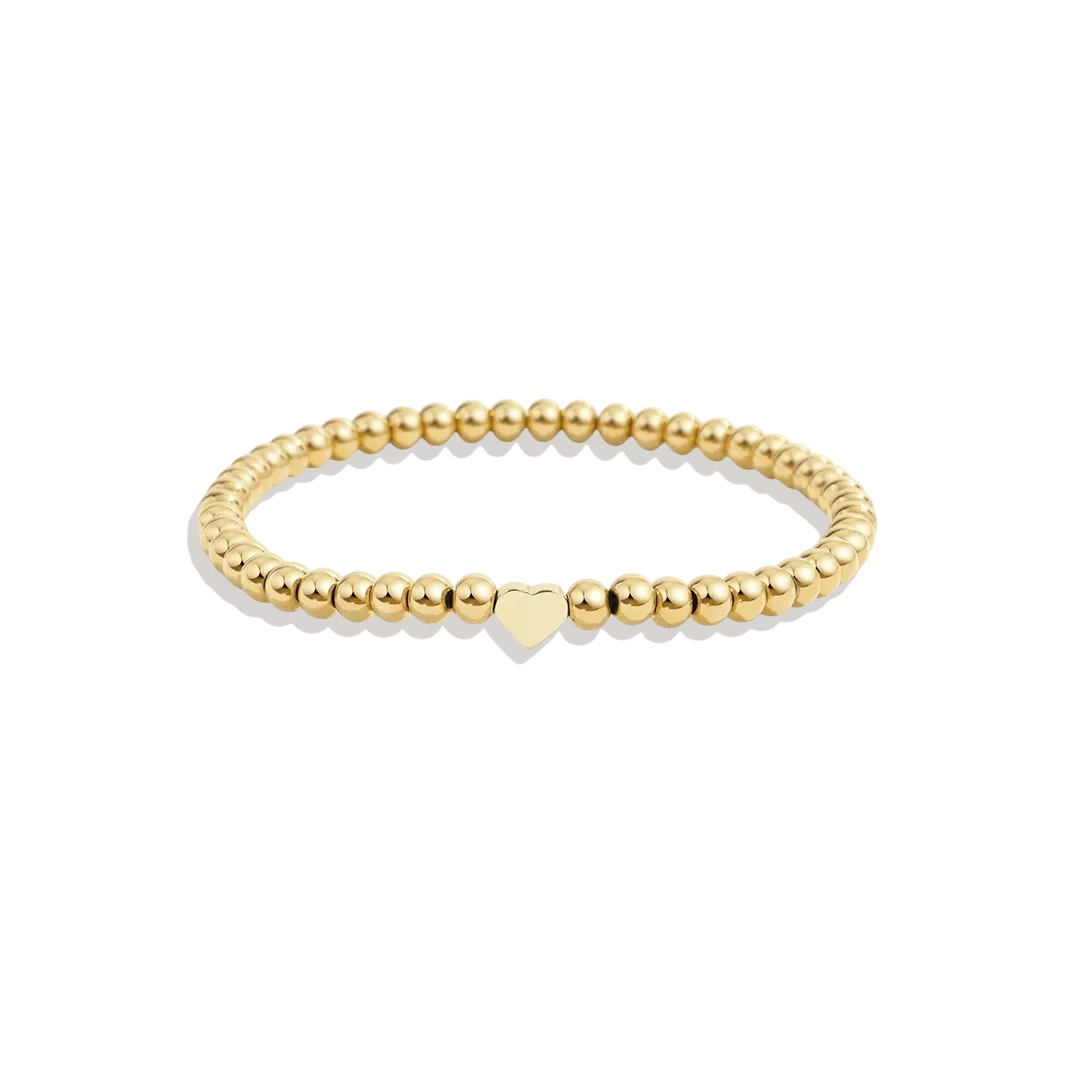 Heart Beaded Stacking Bracelet