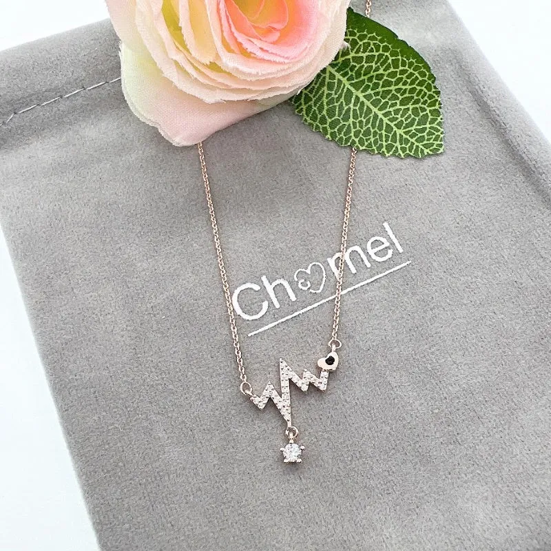 Heartbeat Cubic Zirconia Necklace