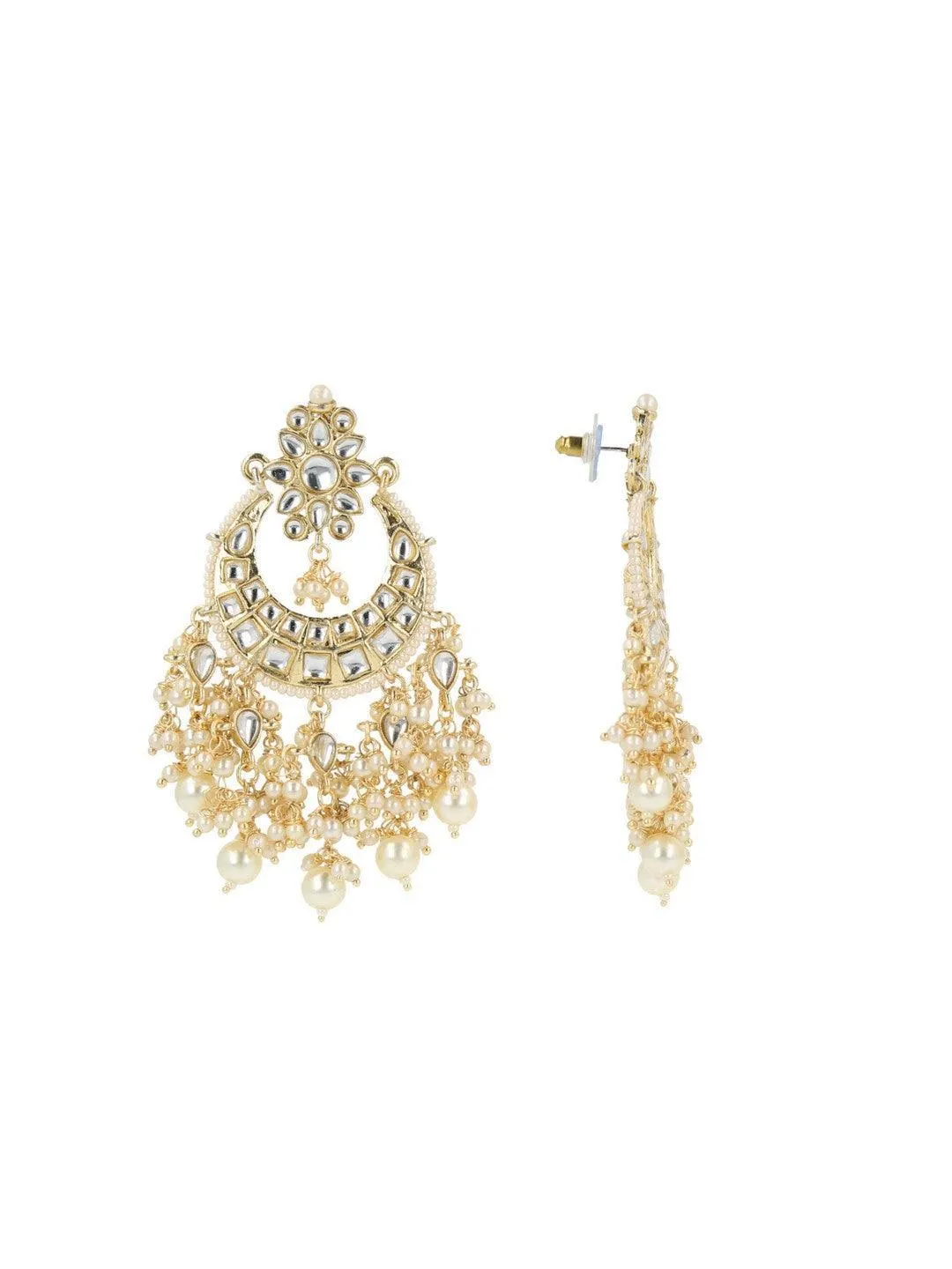 Jessica Chaudhry In Tassel Chandbali Earrings