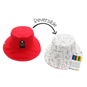 Kids' Colouring Sun Hat - Bear | FlapJackKids