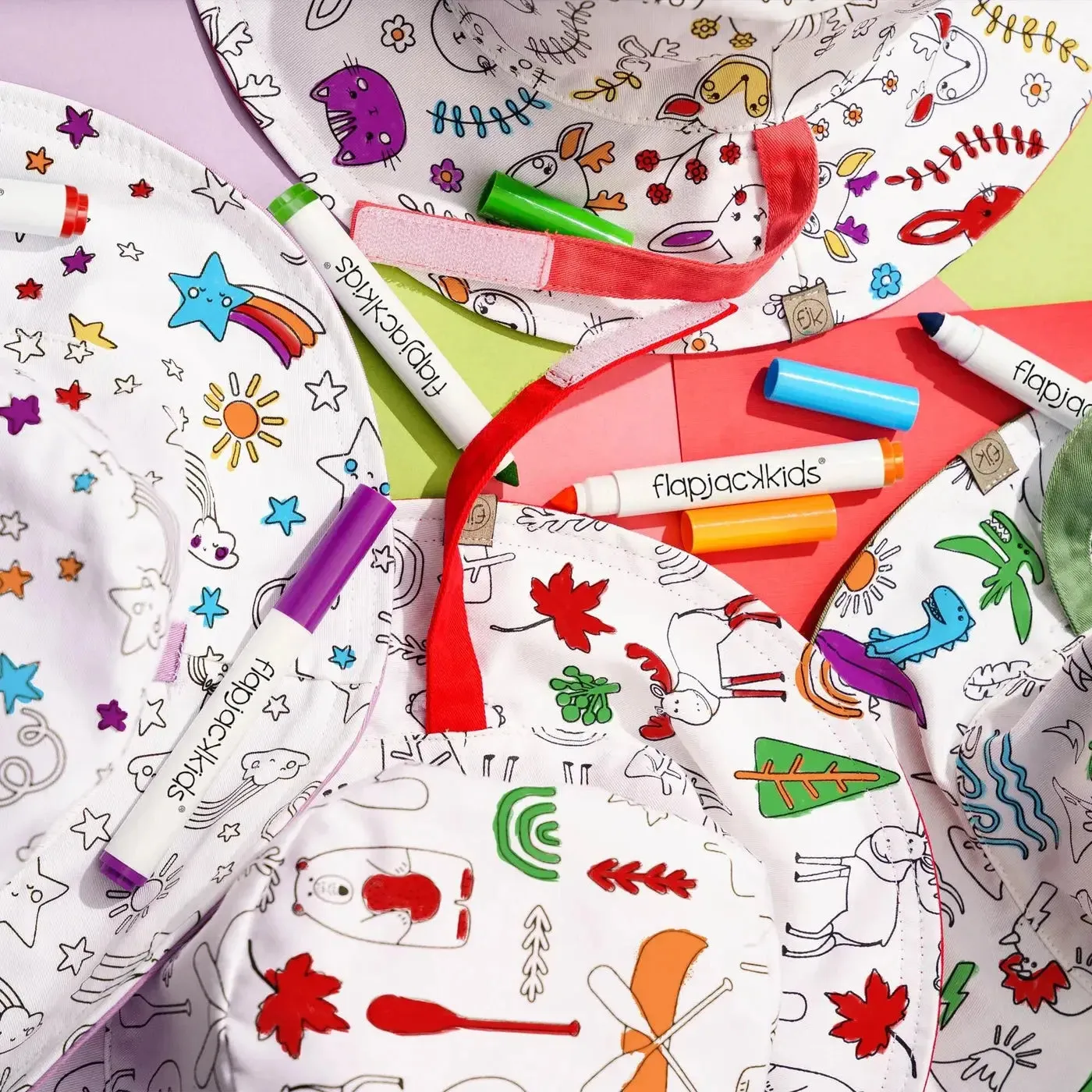 Kids' Colouring Sun Hat - Bear | FlapJackKids