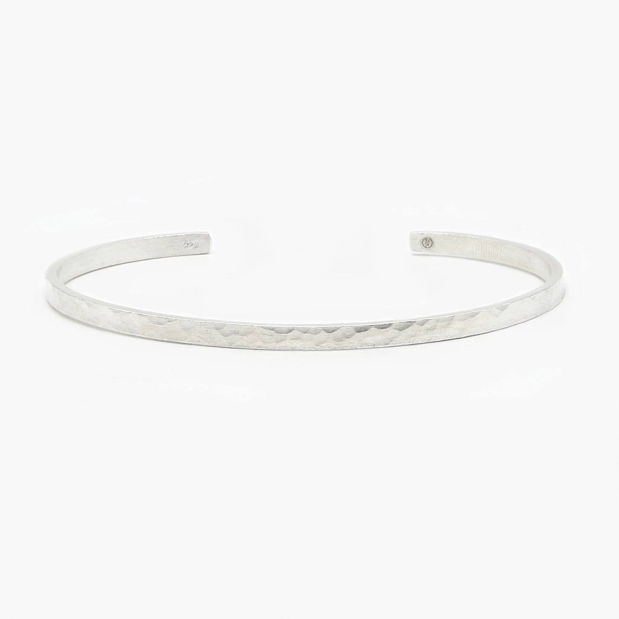 Mini Hammered Silver Bangle