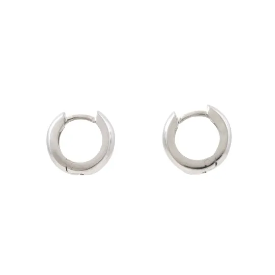 Minimalist Silver Huggie Hoop Earrings