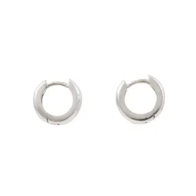 Minimalist Silver Huggie Hoop Earrings