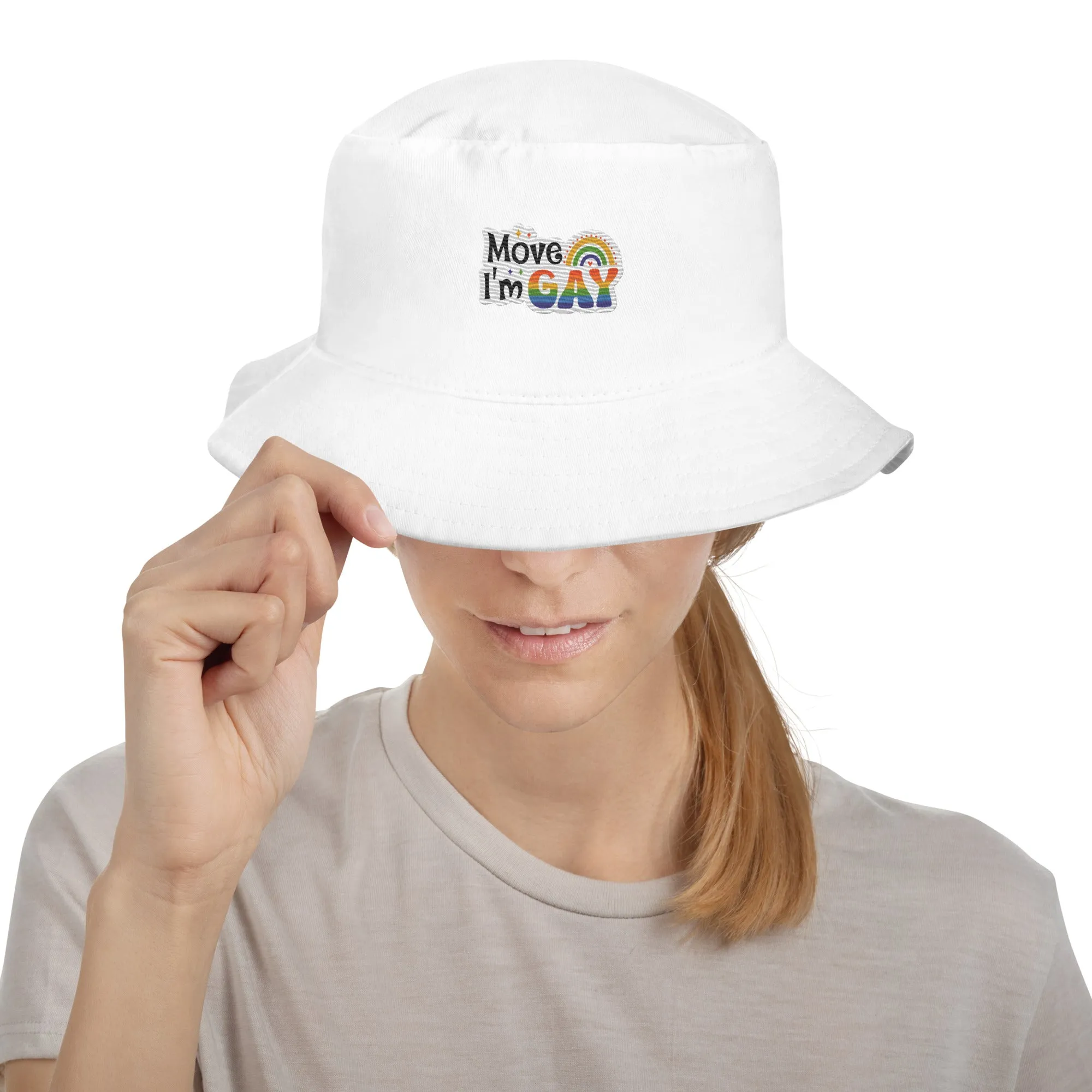 Move I'm GAY Premium Embriodered Bucket Hat