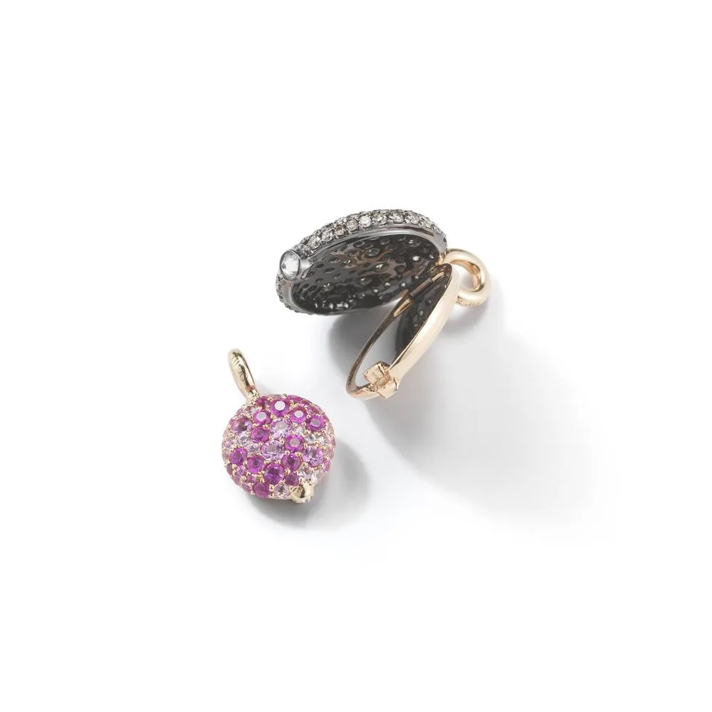 OC X WF 18K MEDIUM PINK SAPPHIRE PEBBLE LOCKET