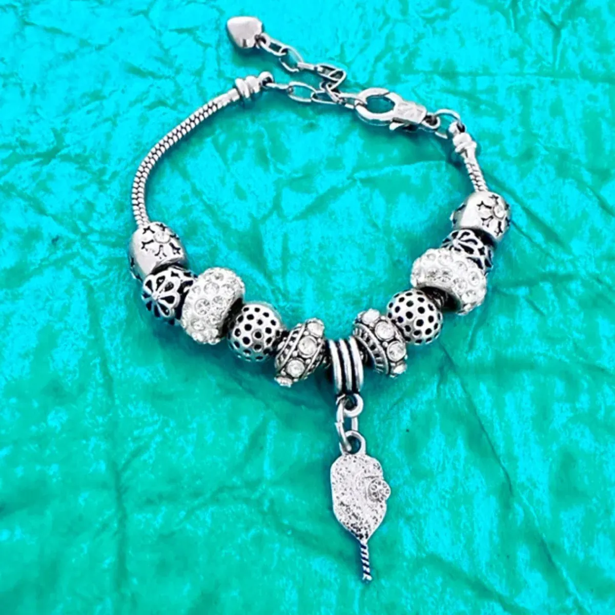 Pickleball Charm Beaded Bracelet