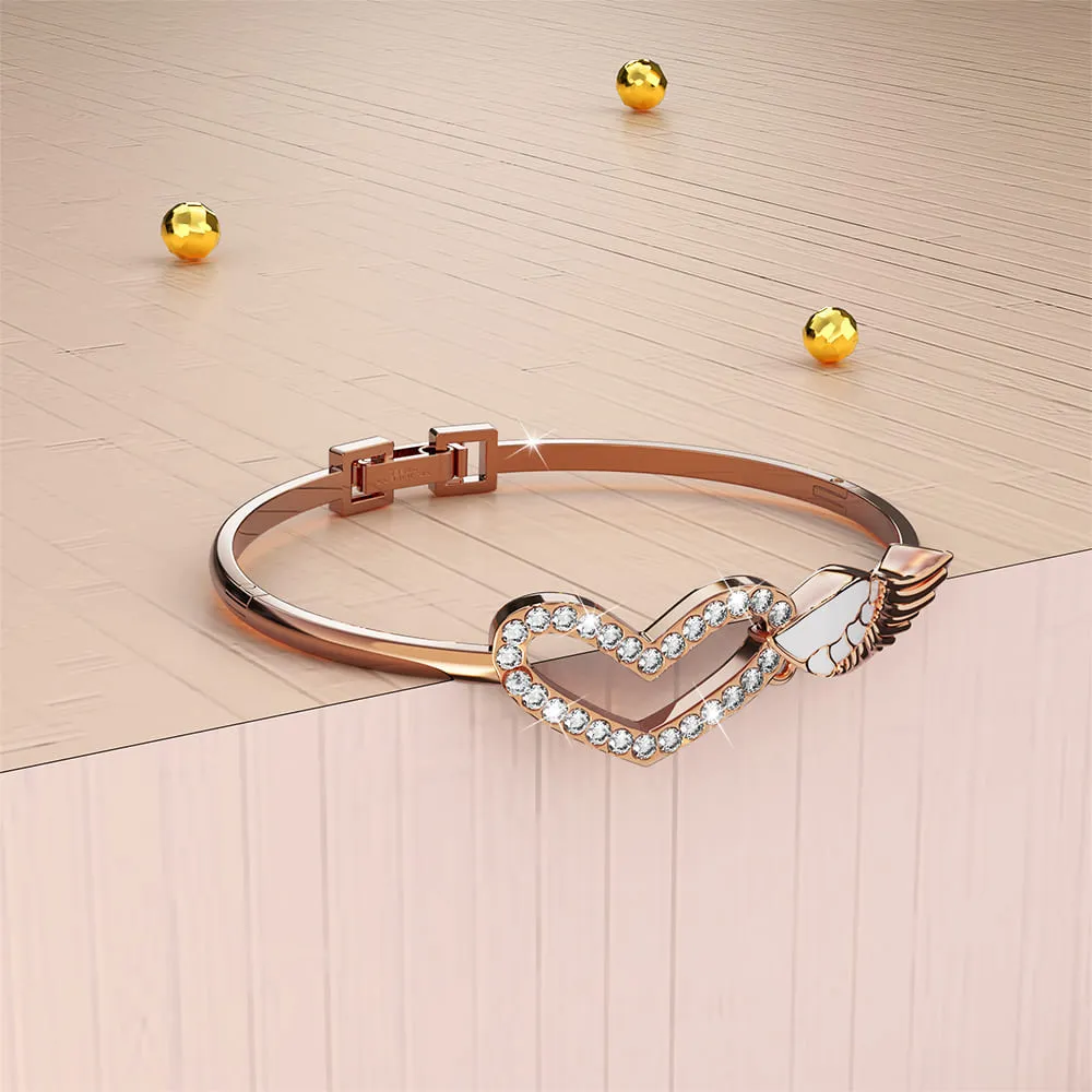 Romantic Wings Bangle Embellished With SWAROVSKI Crystals