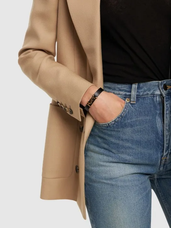 Saint Laurent   YSL leather bracelet 