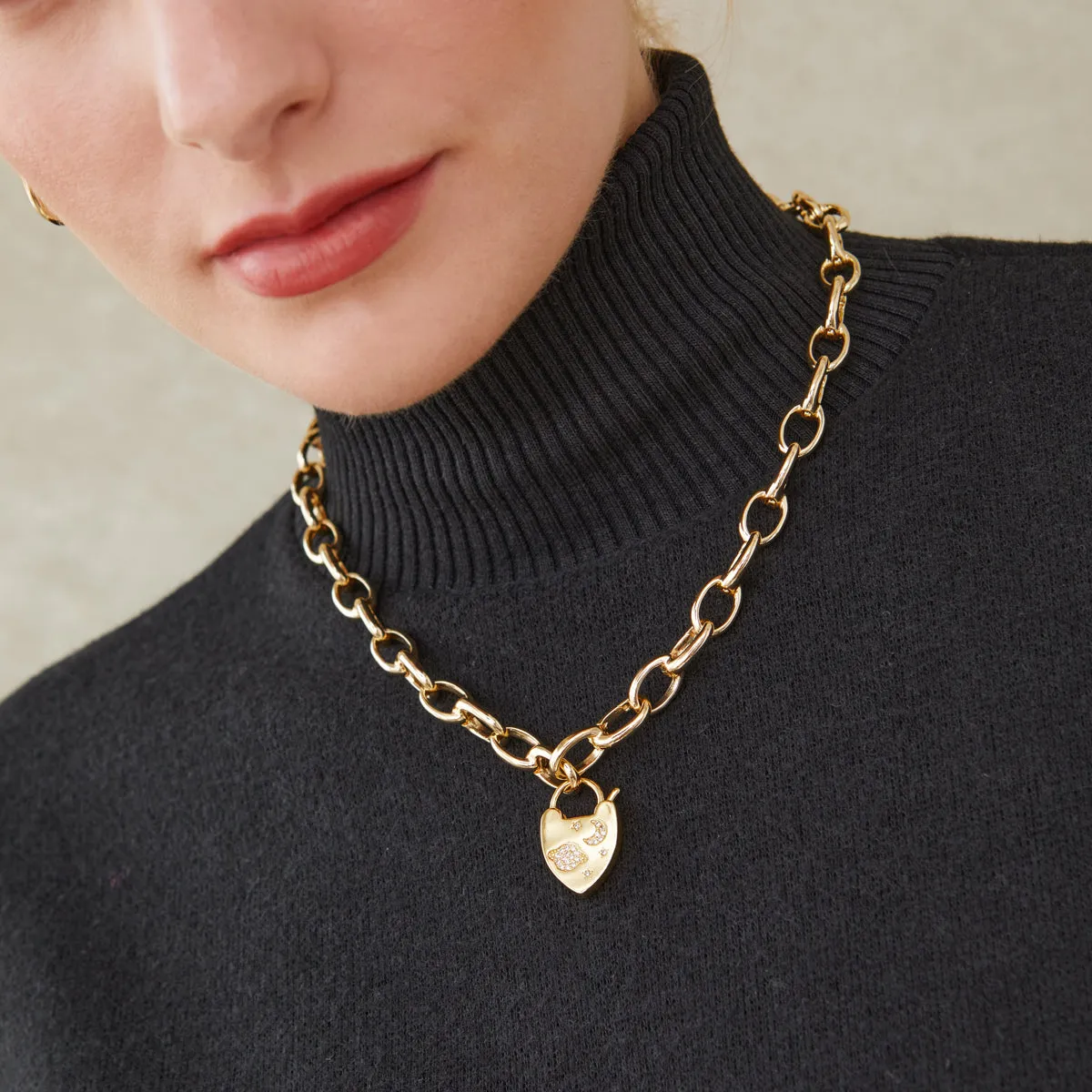 Sky Locket Charm Gold