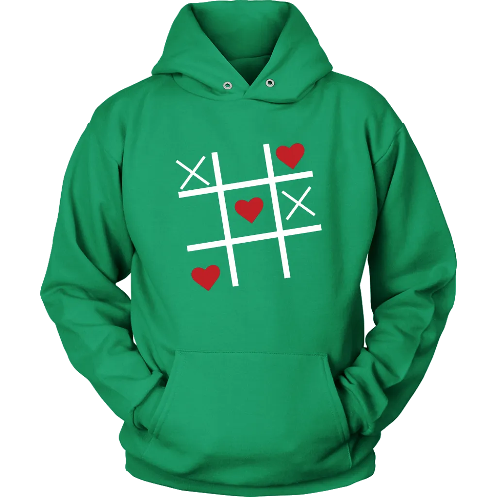 Valentine Tic Tac Toe Love Wins Hoodie