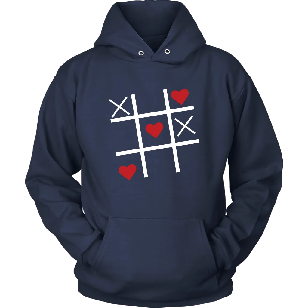 Valentine Tic Tac Toe Love Wins Hoodie