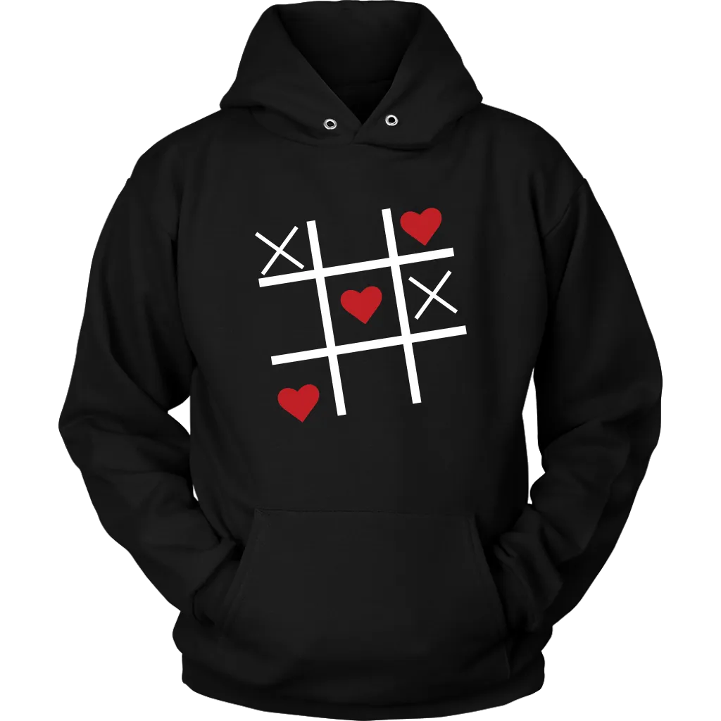 Valentine Tic Tac Toe Love Wins Hoodie
