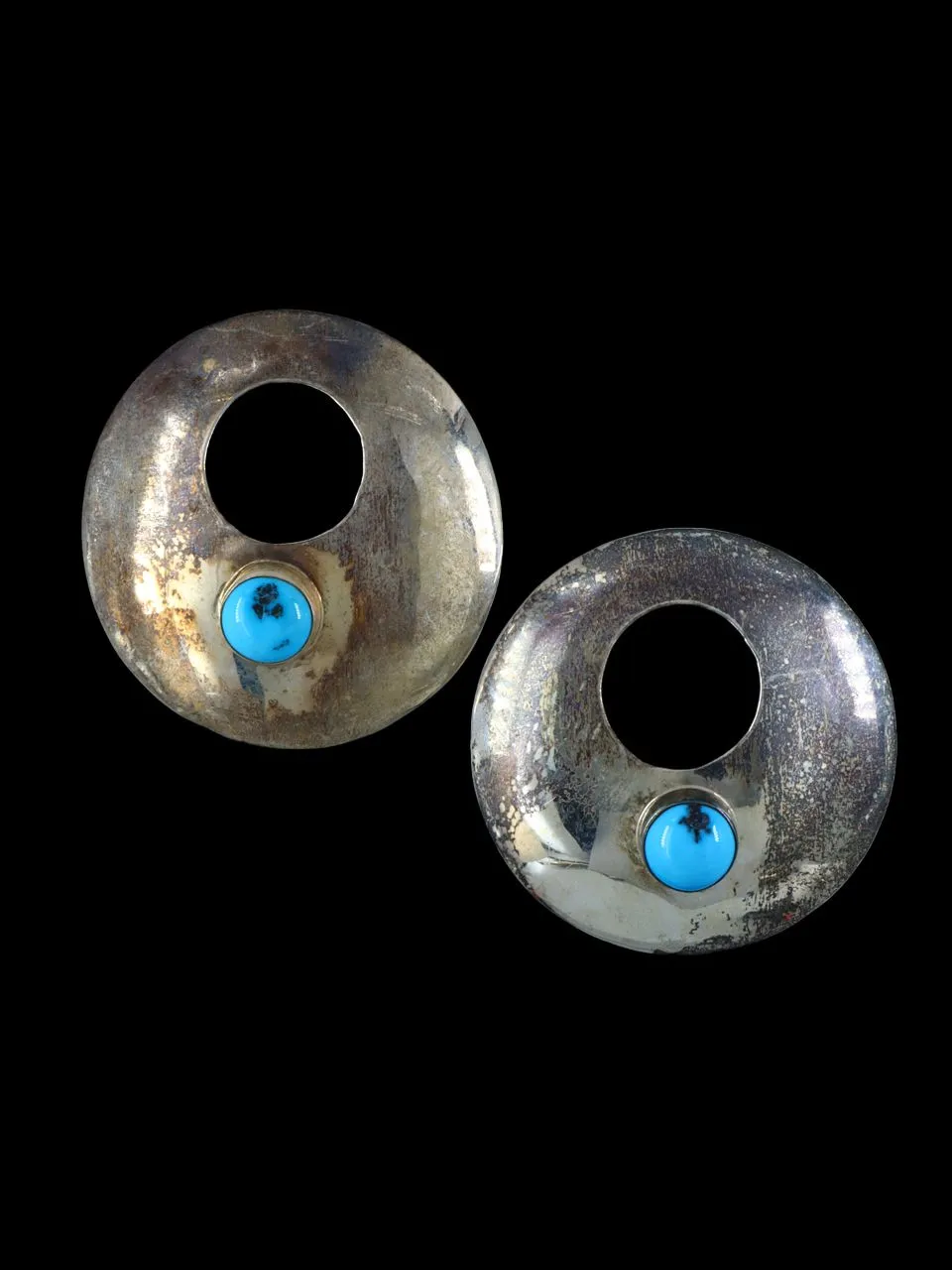 Vintage Sterling Silver Turquoise Post Earrings