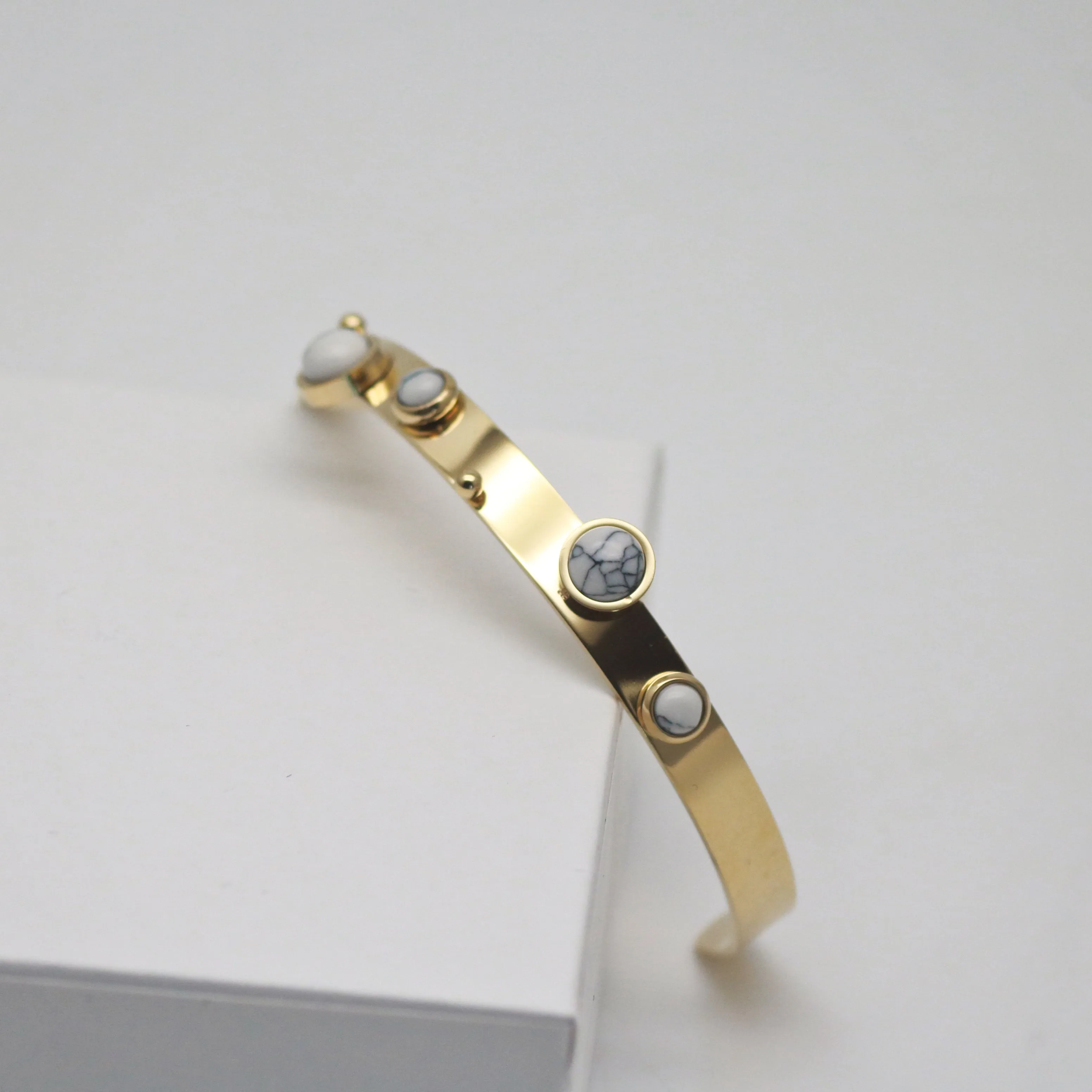 White Turquoise Cuff Bracelet