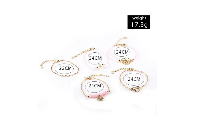 Women of The World Unite 5 Piece Bracelet Set