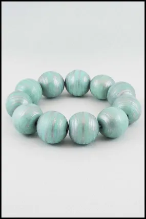 Wood Bead Stretch Bracelet